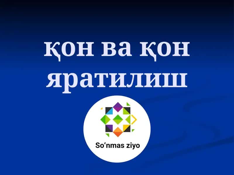 Одамнинг қон яратилиши 1