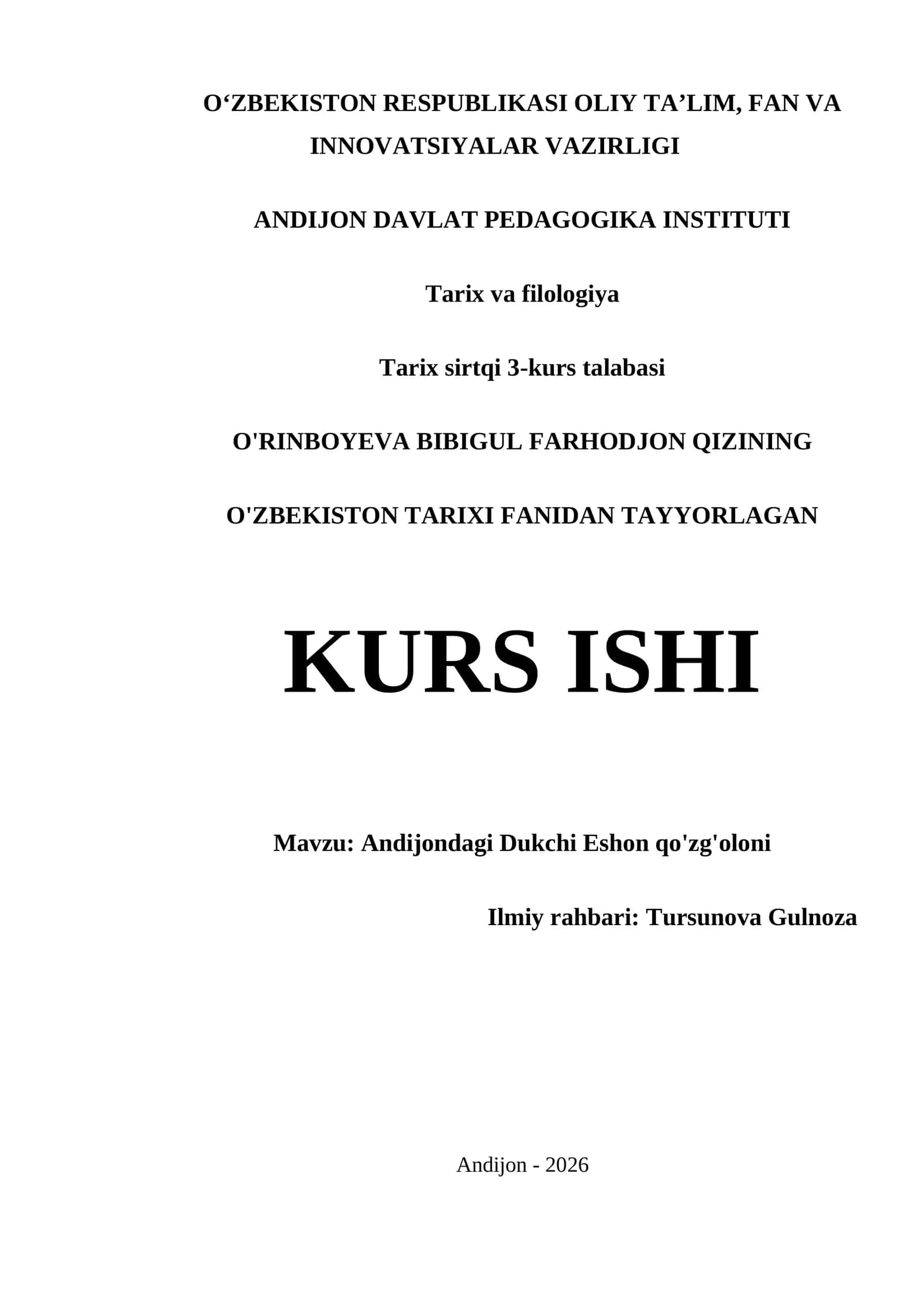 Andijondagi Dukchi Eshon qo'zg'oloni 1