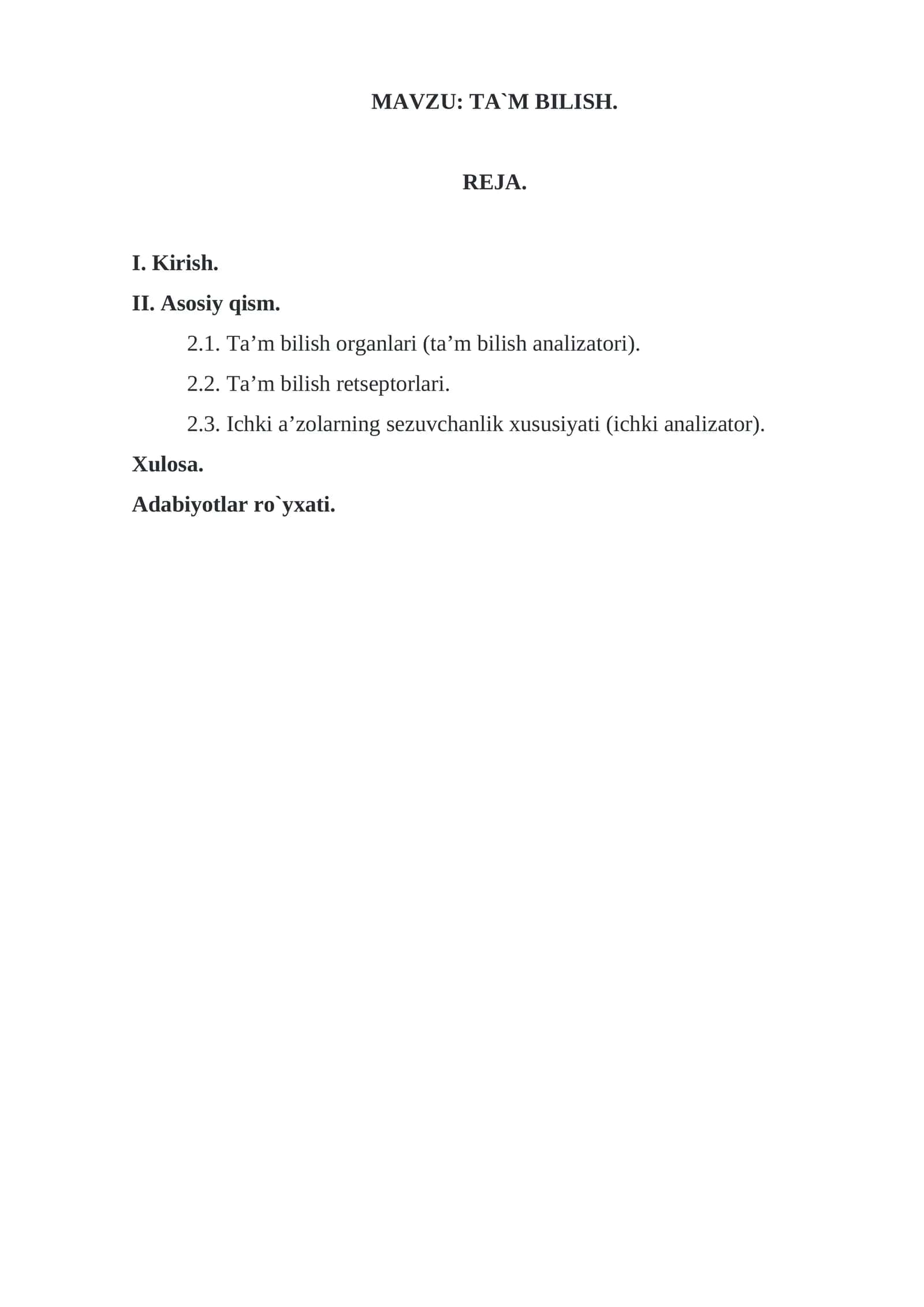 Ta`m bilish 1