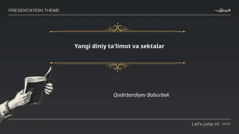 Yangi diniy ta'limot va sektalar 1