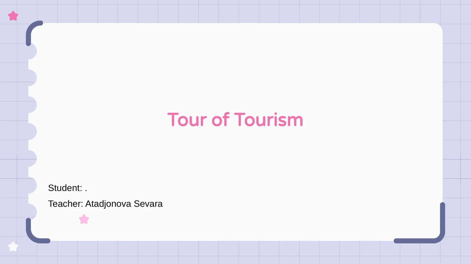 Tour of Tourism 1