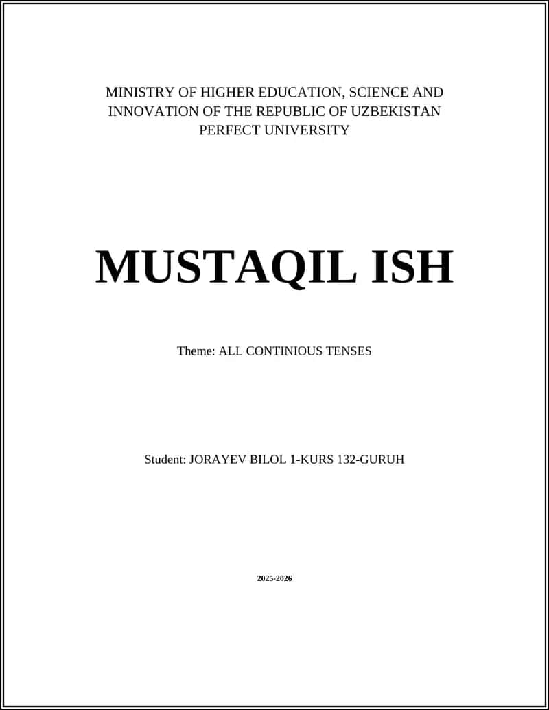 PERFECT UNIVERSITY - MUSTAQIL ISH 1