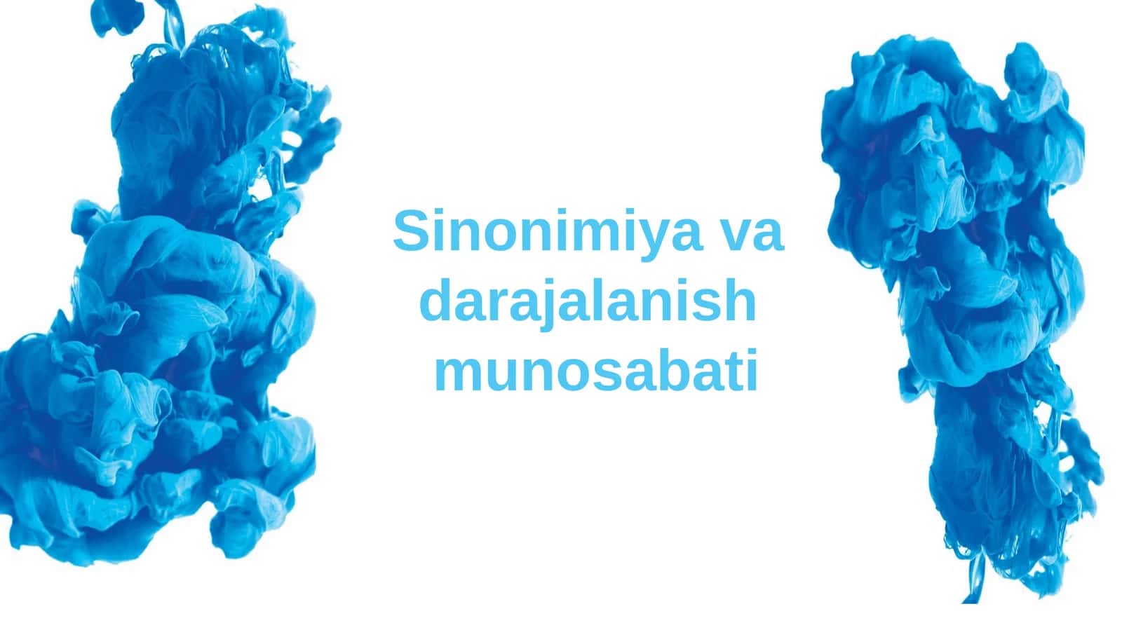 Sinonimiya va darajalanish  munosabati 1