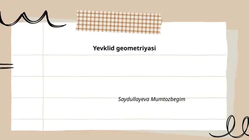 Yevklid geometriyasi 1