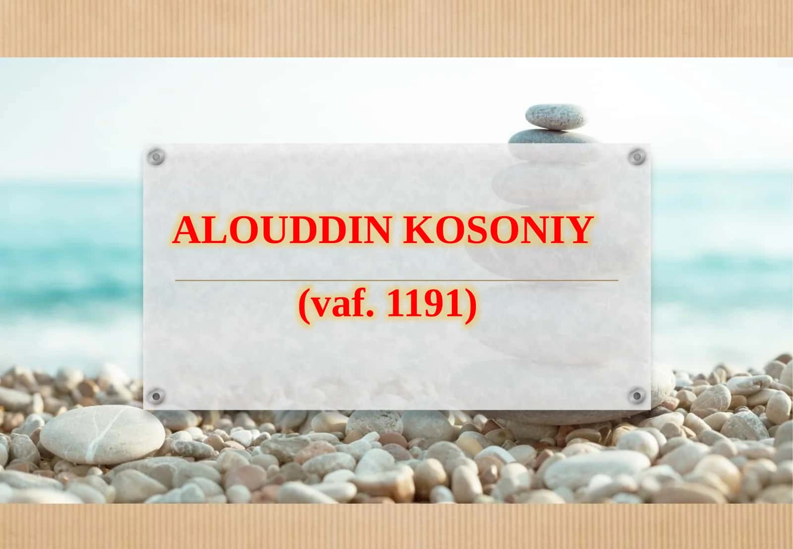 ALOUDDIN KOSONIY 1