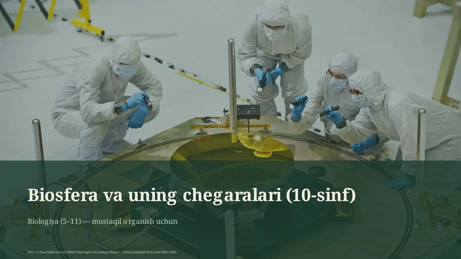 Biosfera va uning chegaralari (10-sinf) 1