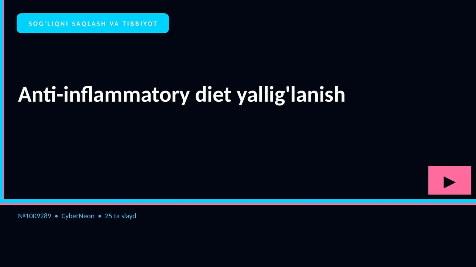 Anti-inflammatory diet yallig'lanish 1