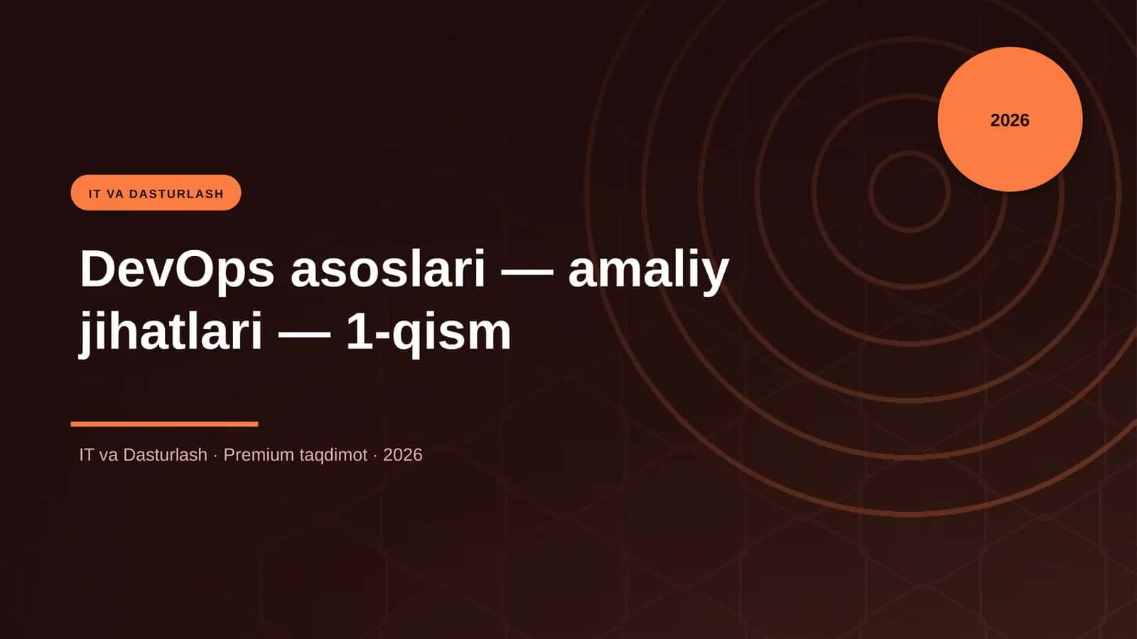 DevOps asoslari — amaliy jihatlari — 1-qism 1