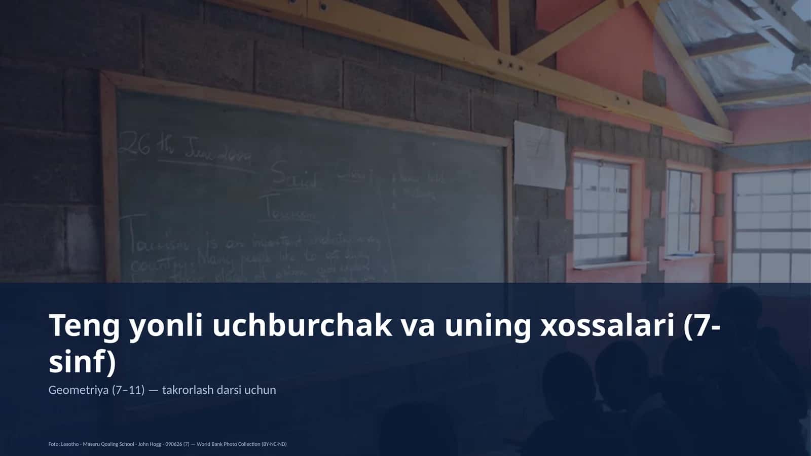 Teng yonli uchburchak va uning xossalari (7-sinf) 1