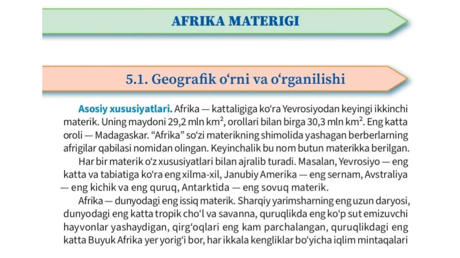 Afrika materigi 1