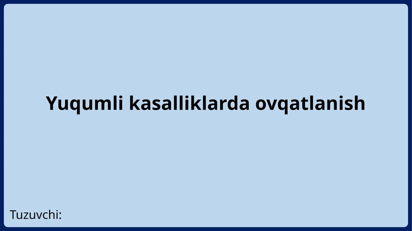Yuqumlikasalliklardaovqatlanish 1