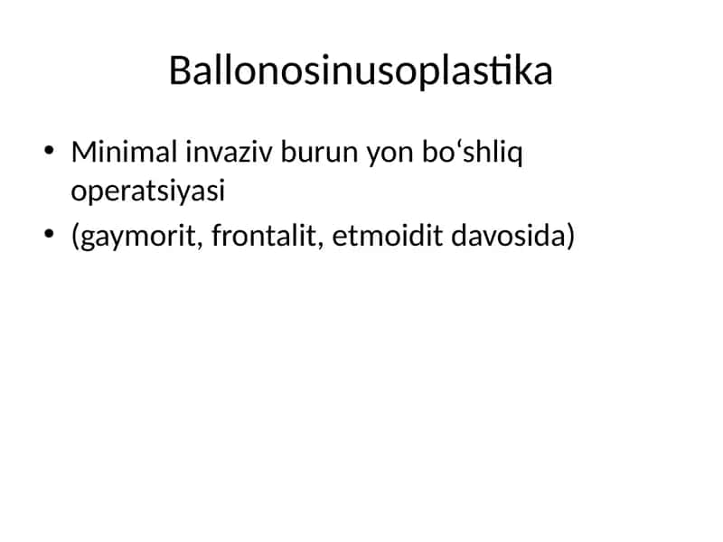 Ballonosinusoplastika 1