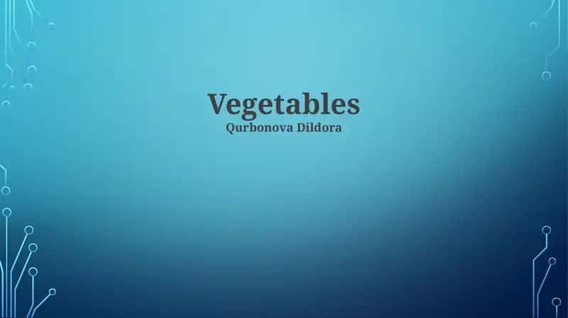 Vegetables 1