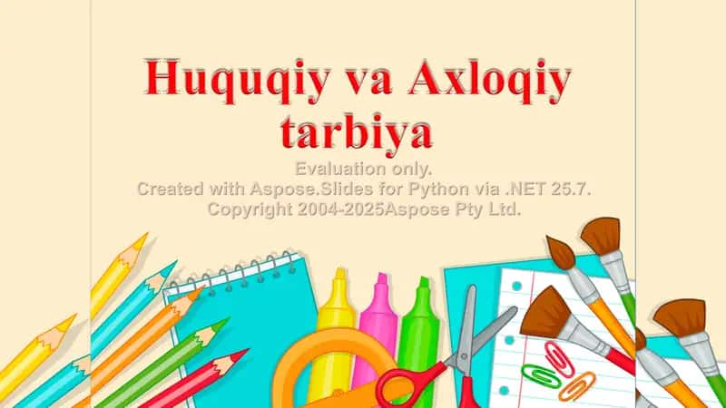 Axloqiy tarbiya 1
