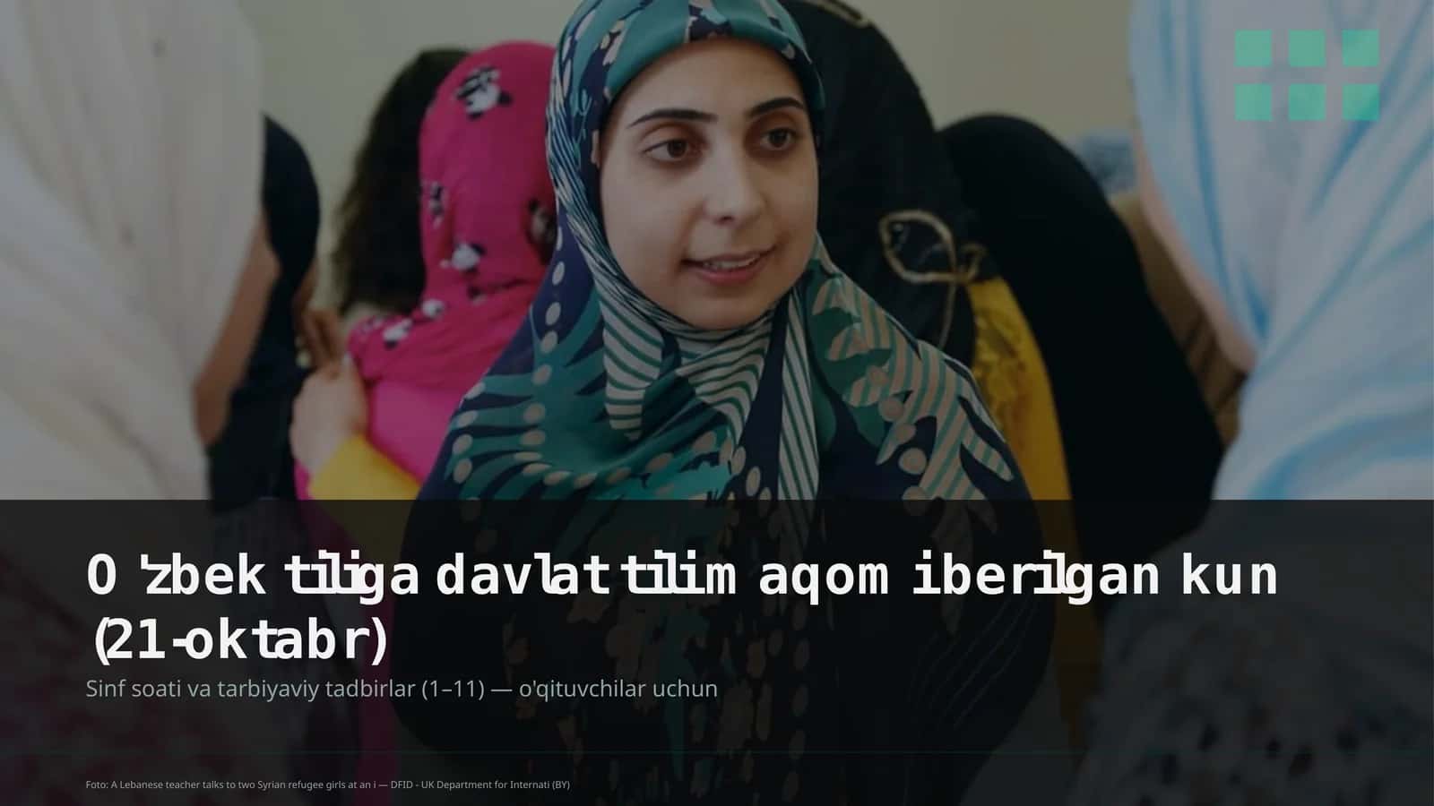 Sinf soati va tarbiyaviy tadbirlar (1–11) — o'qituvchilar uchun 1