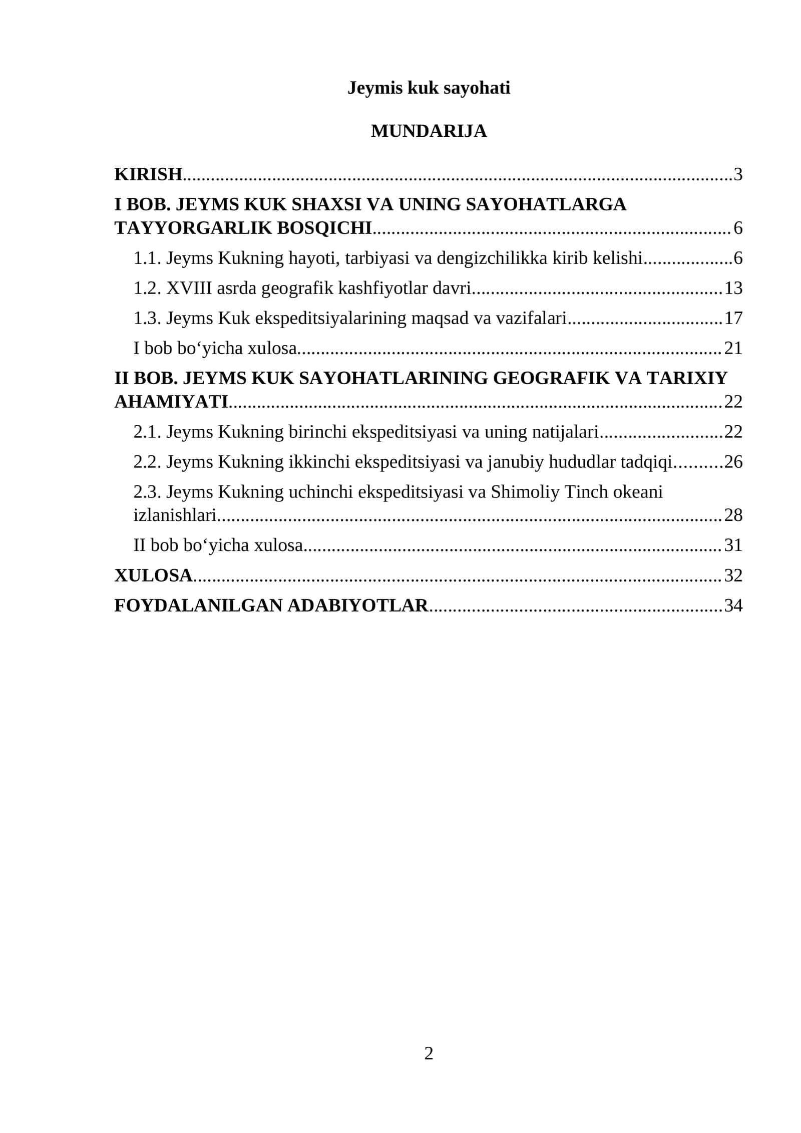 Jeymis kuk sayohati 1