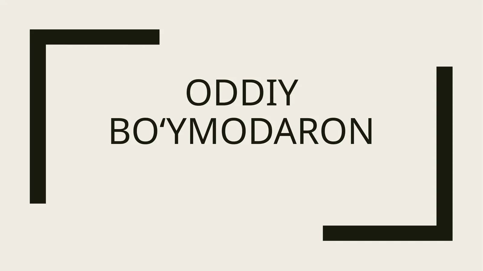 Oddiy bo‘y modaron 1