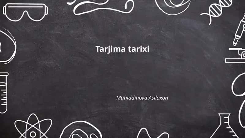 Tarjima tarixi 1