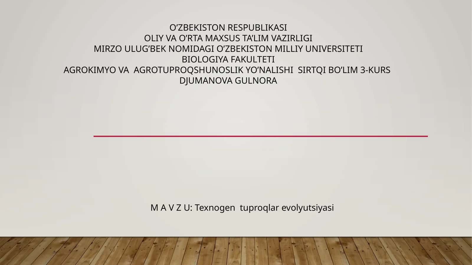 Texnogen tuproqlar evolyutsiyasi 1