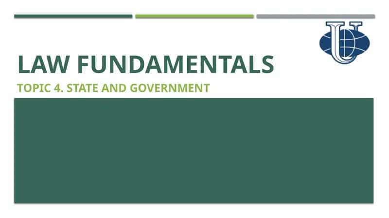 Law fundamentals 1