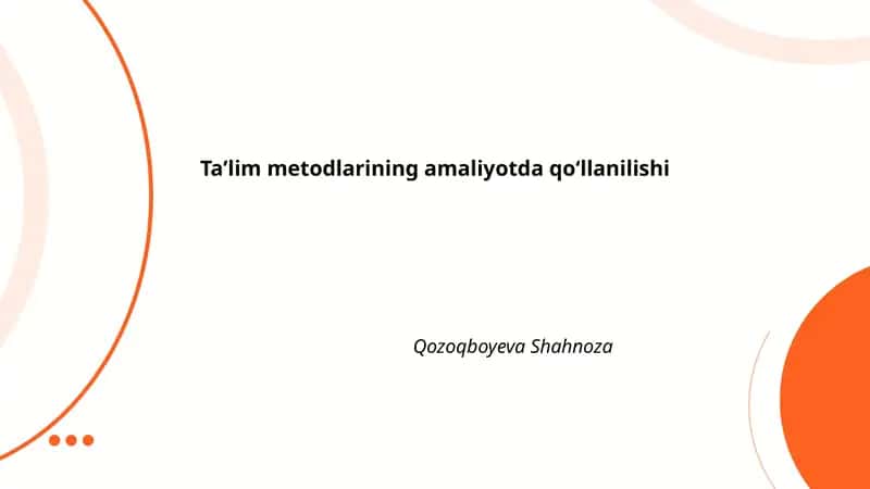Interfaol oʻqitish metodlari 1