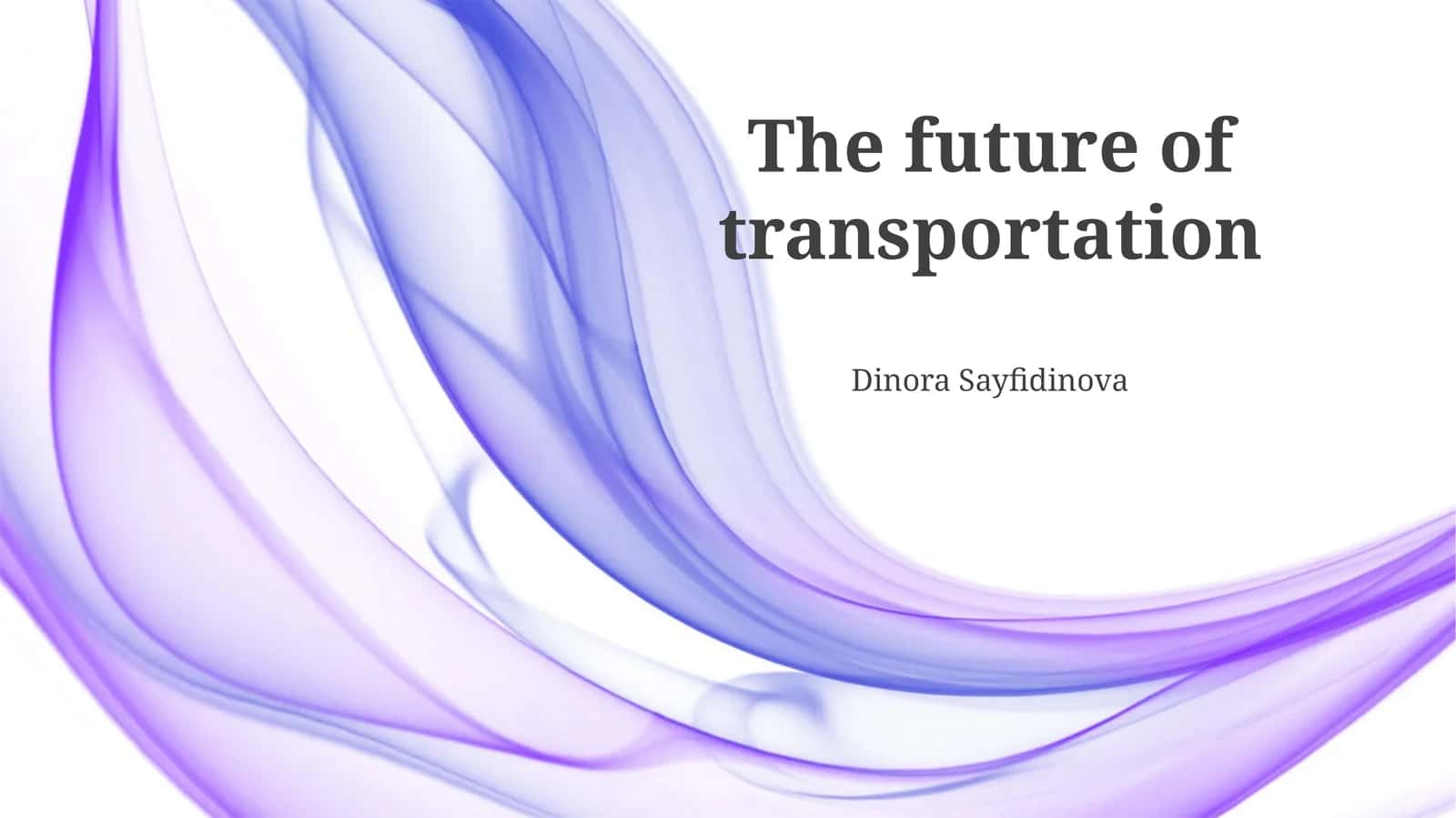 The future of transportation 1