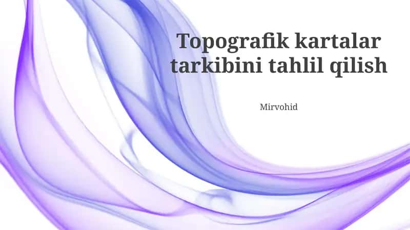 Xarita Elementlari va Ularning Tasviri 1
