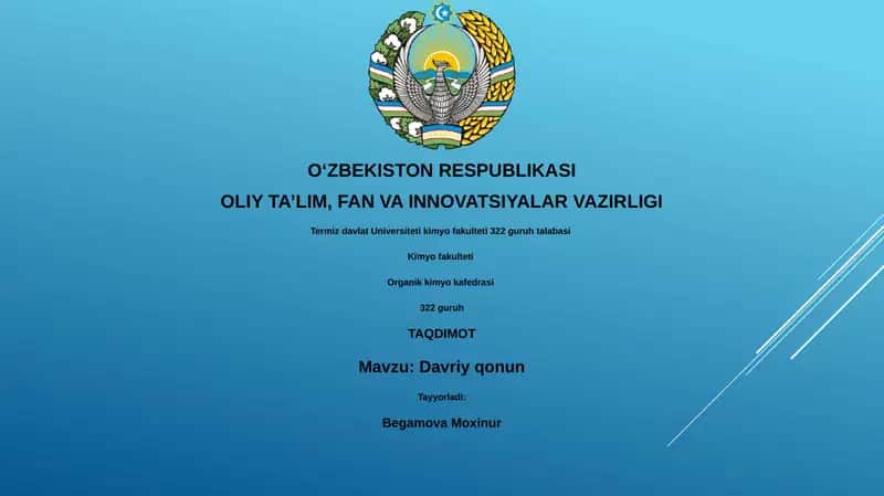 Davriy qonun 1