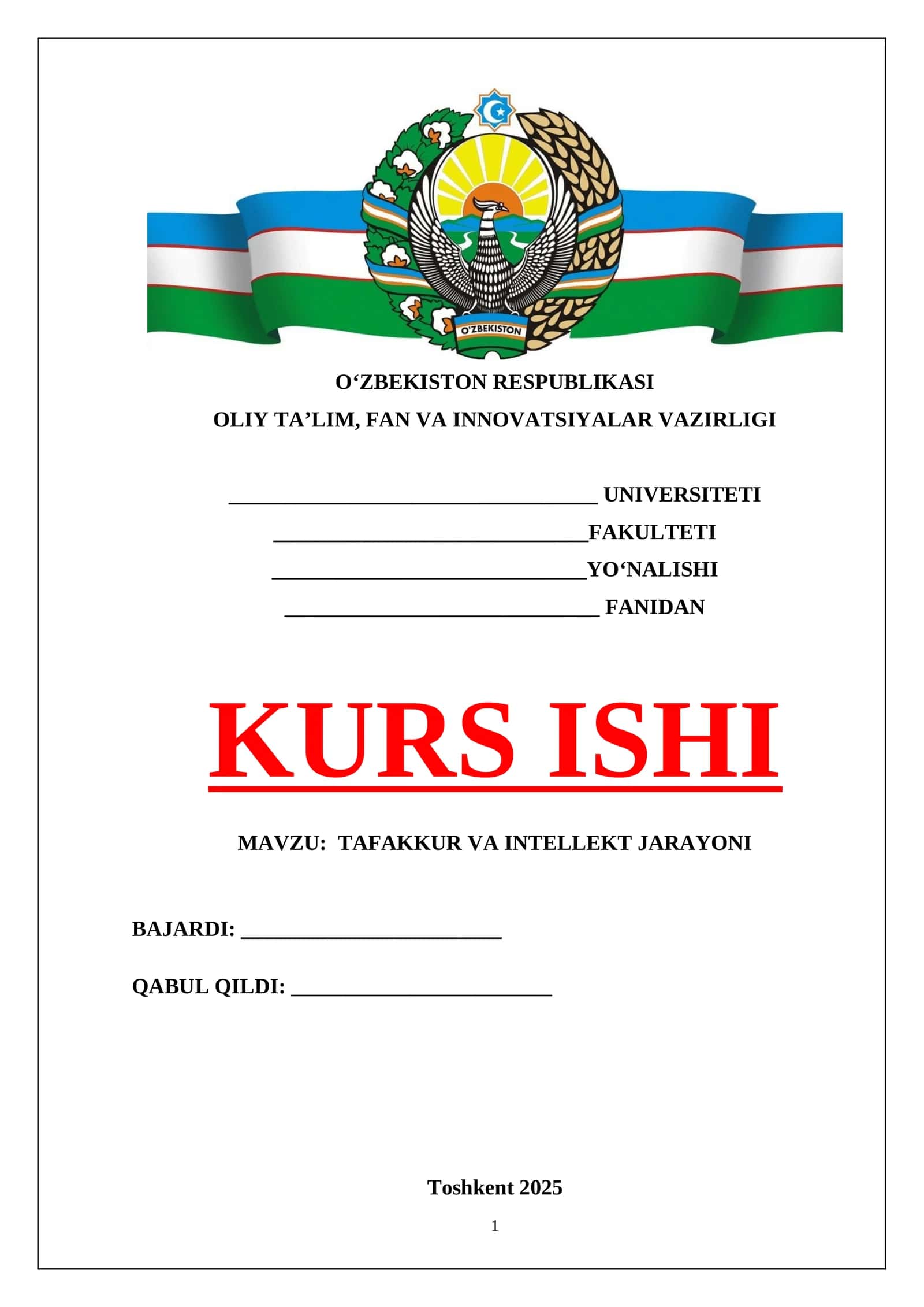 Tafakkur va intellekt 1