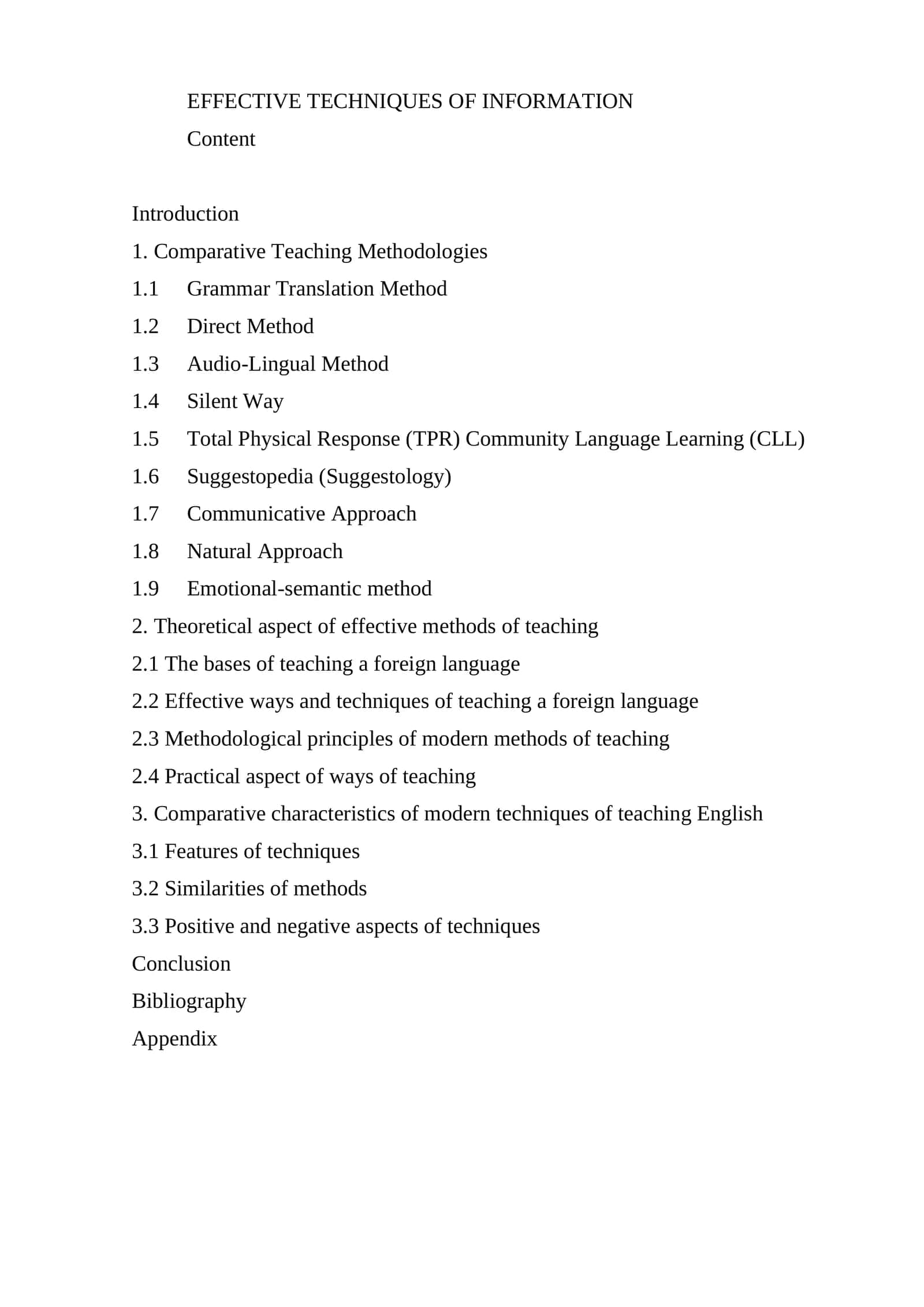 EFFECTIVE TECHNIQUES OF INFORMATION 1