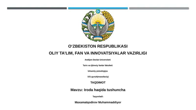 Iroda haqida tushuncha 1