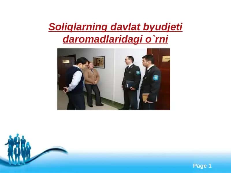 Soliqlarning davlat byudjetidaromadlaridagi o`rni 1