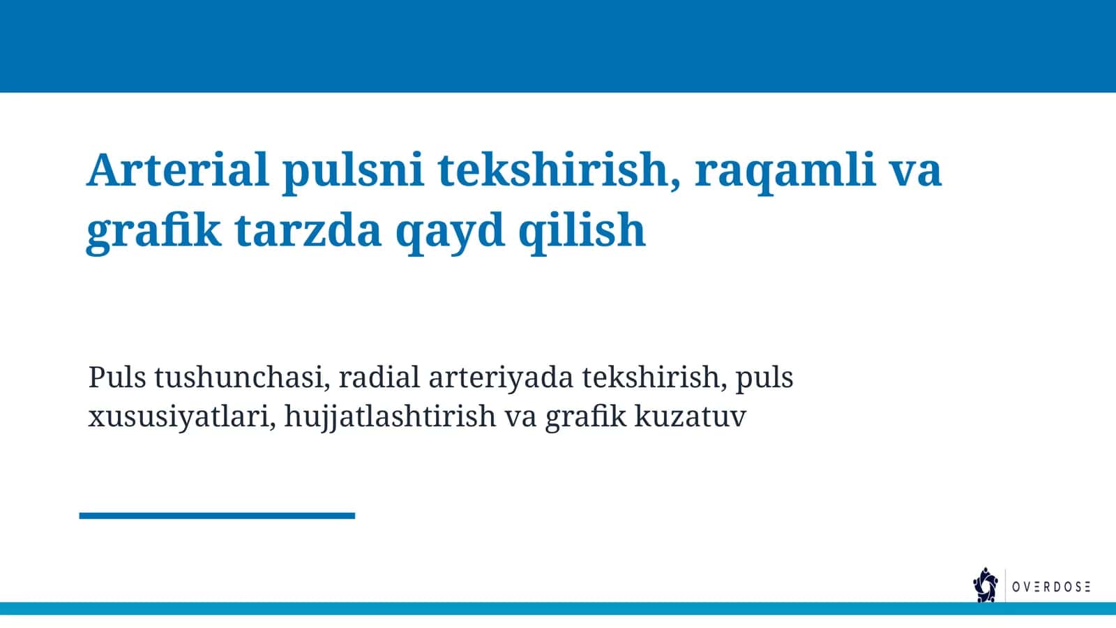 Arterial Pulsni Tekshirish Va Qayd Qilish 1