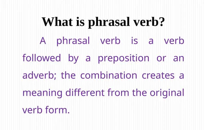 Phrasal verb 1