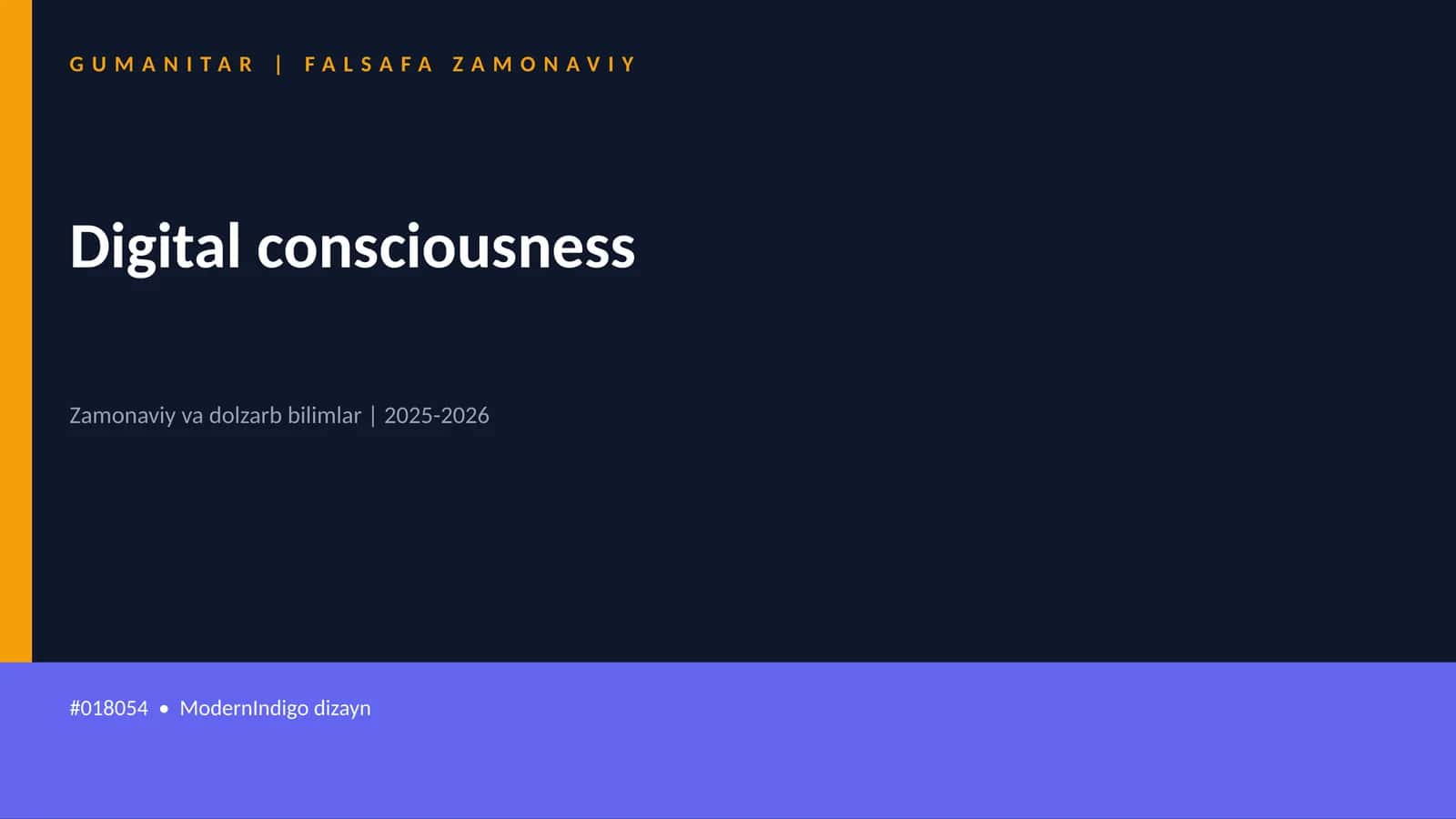 Digital consciousness 1