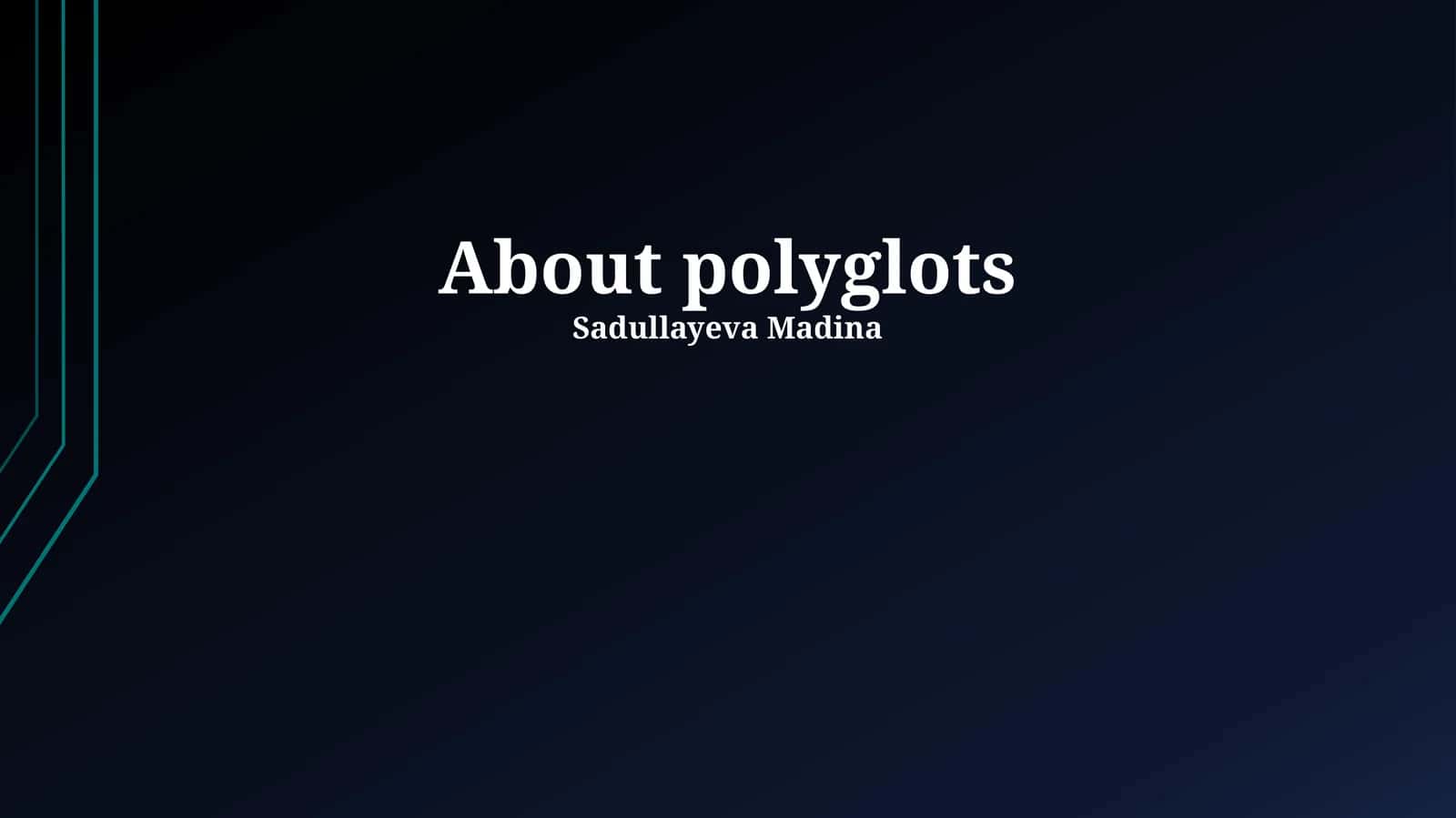 About polyglots 1
