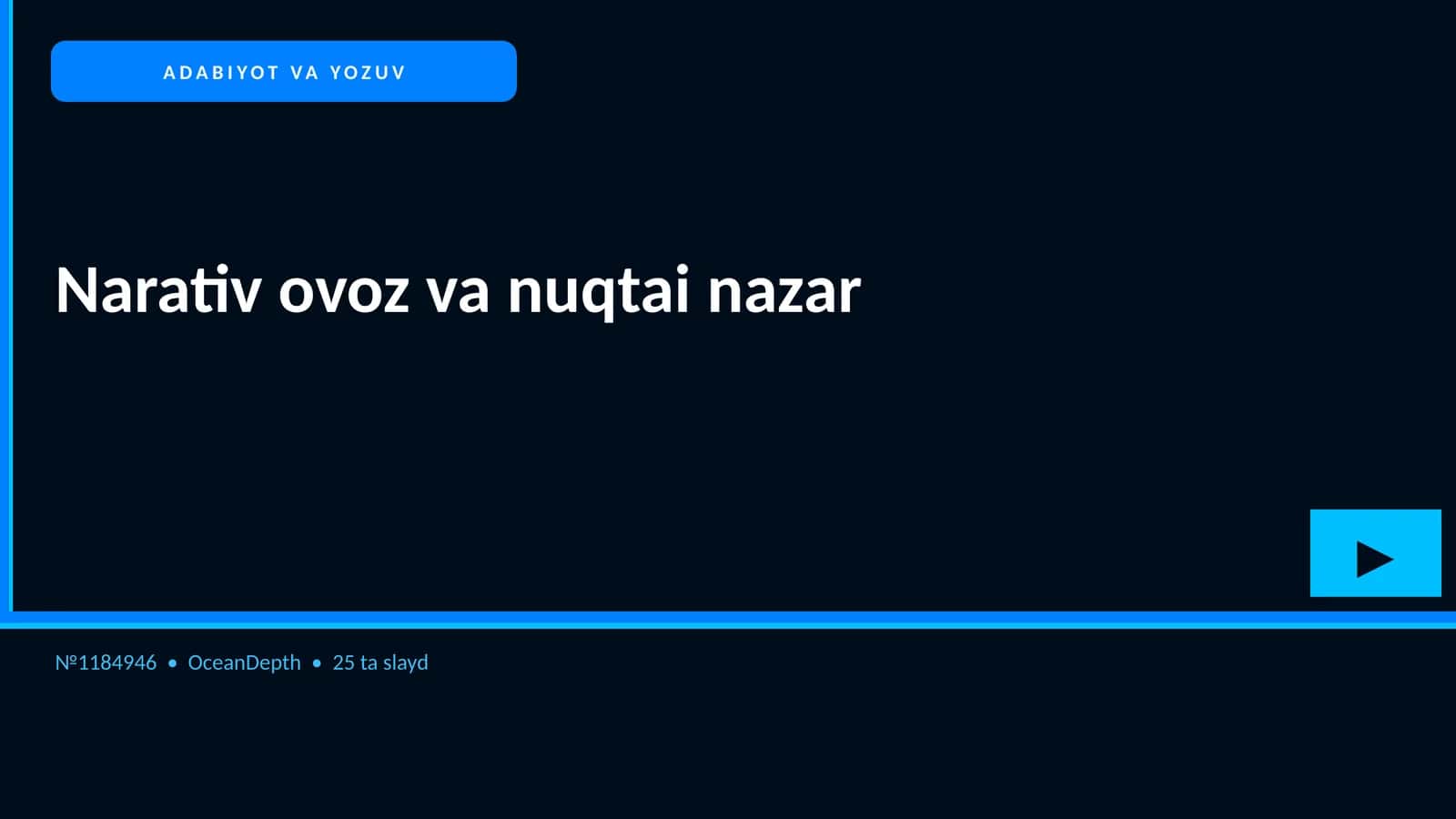 Narativ ovoz va nuqtai nazar 1
