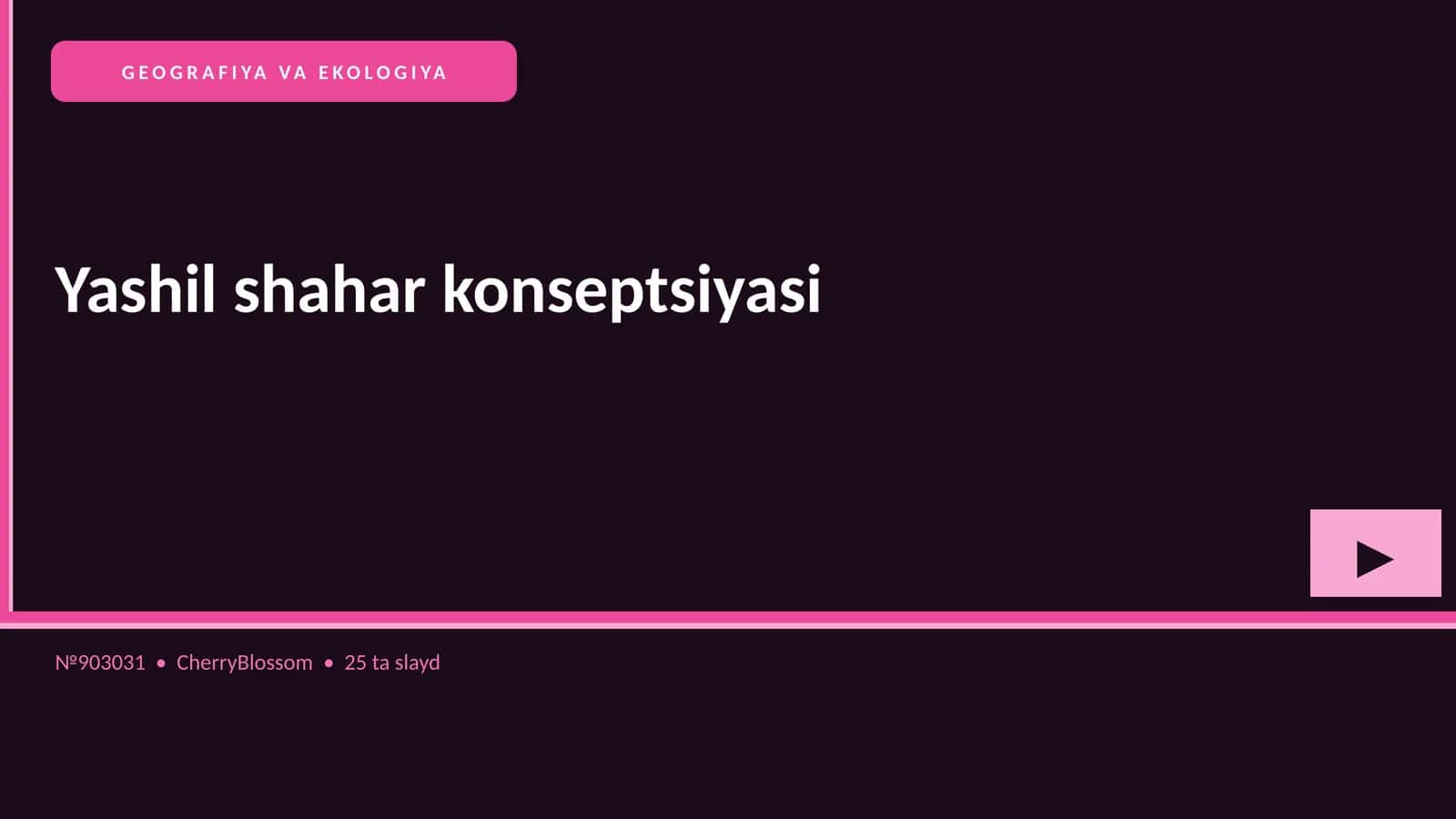 Yashil shahar konseptsiyasi 1