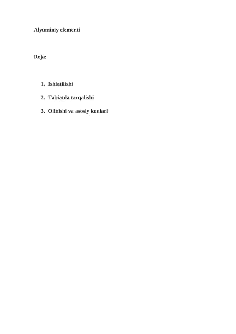 Alyuminiy elementi 1