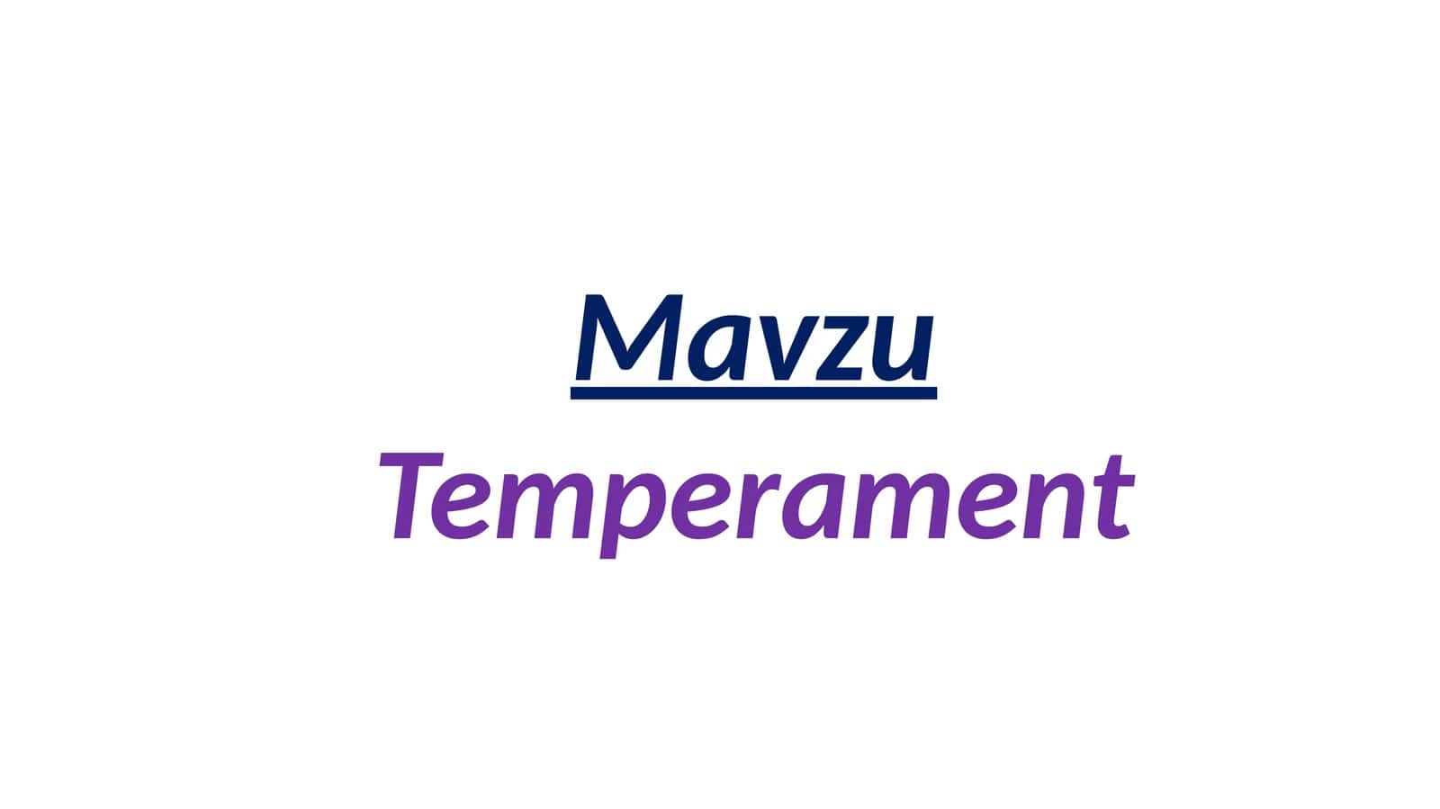Temperament 1
