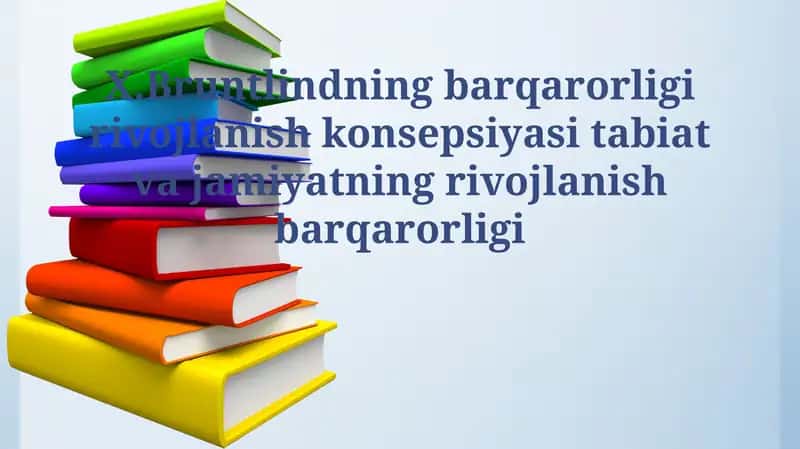 Barqaror rivojlanish konsepsiyasi 1