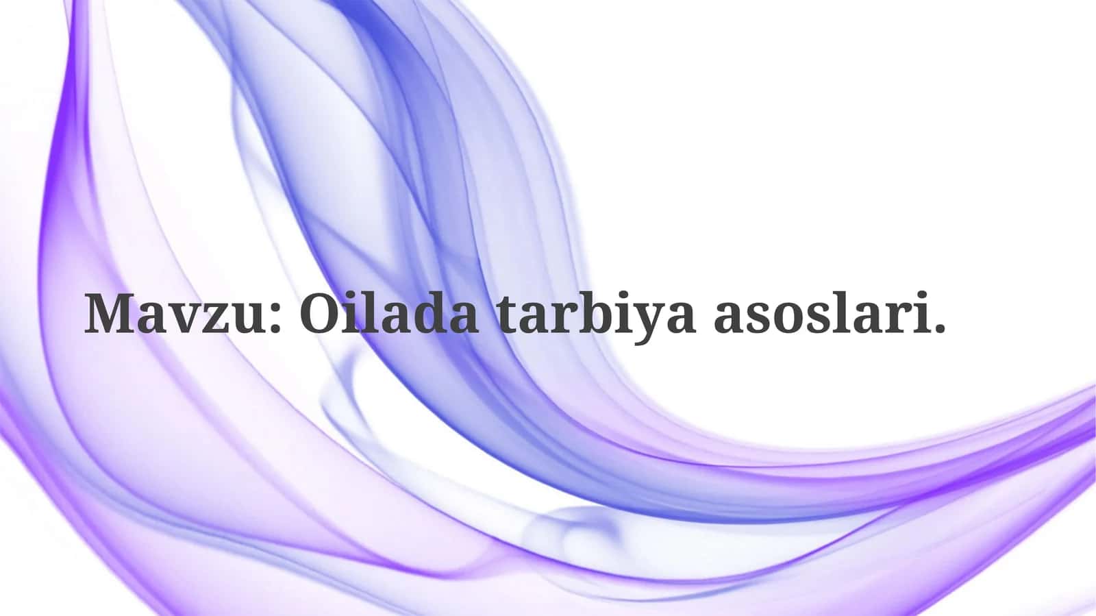 Bola tarbiyasida intizom 1