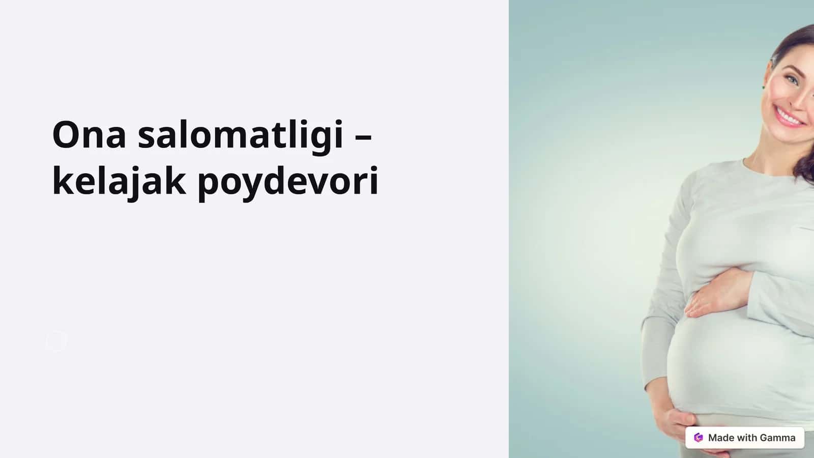 Ona salomatligi – kelajak poydevori 1