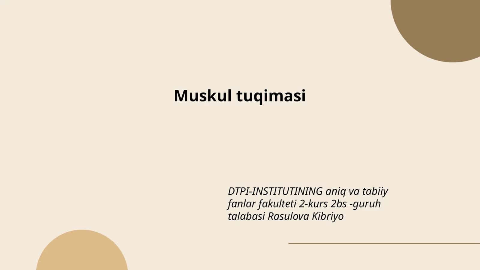 Muskul tuqimasi 1