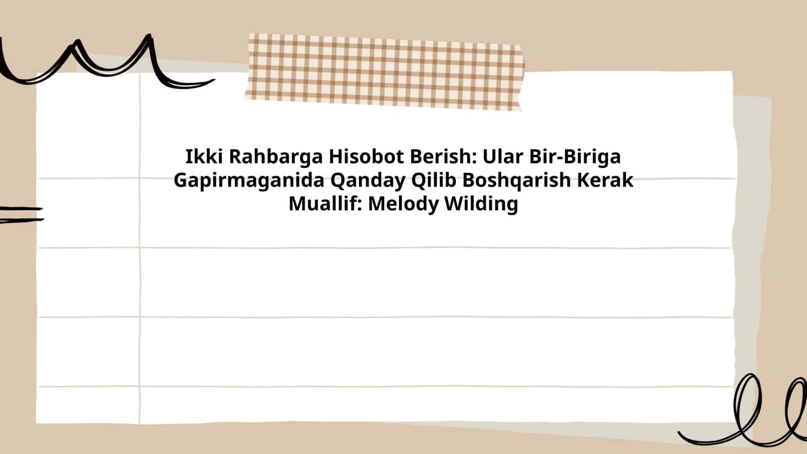 Stressni boshqarish usullari 1