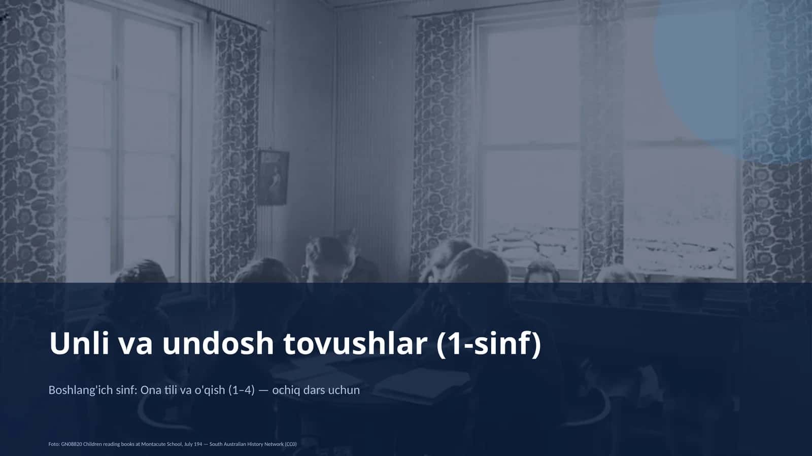 Unli va undosh tovushlar (1-sinf) 1