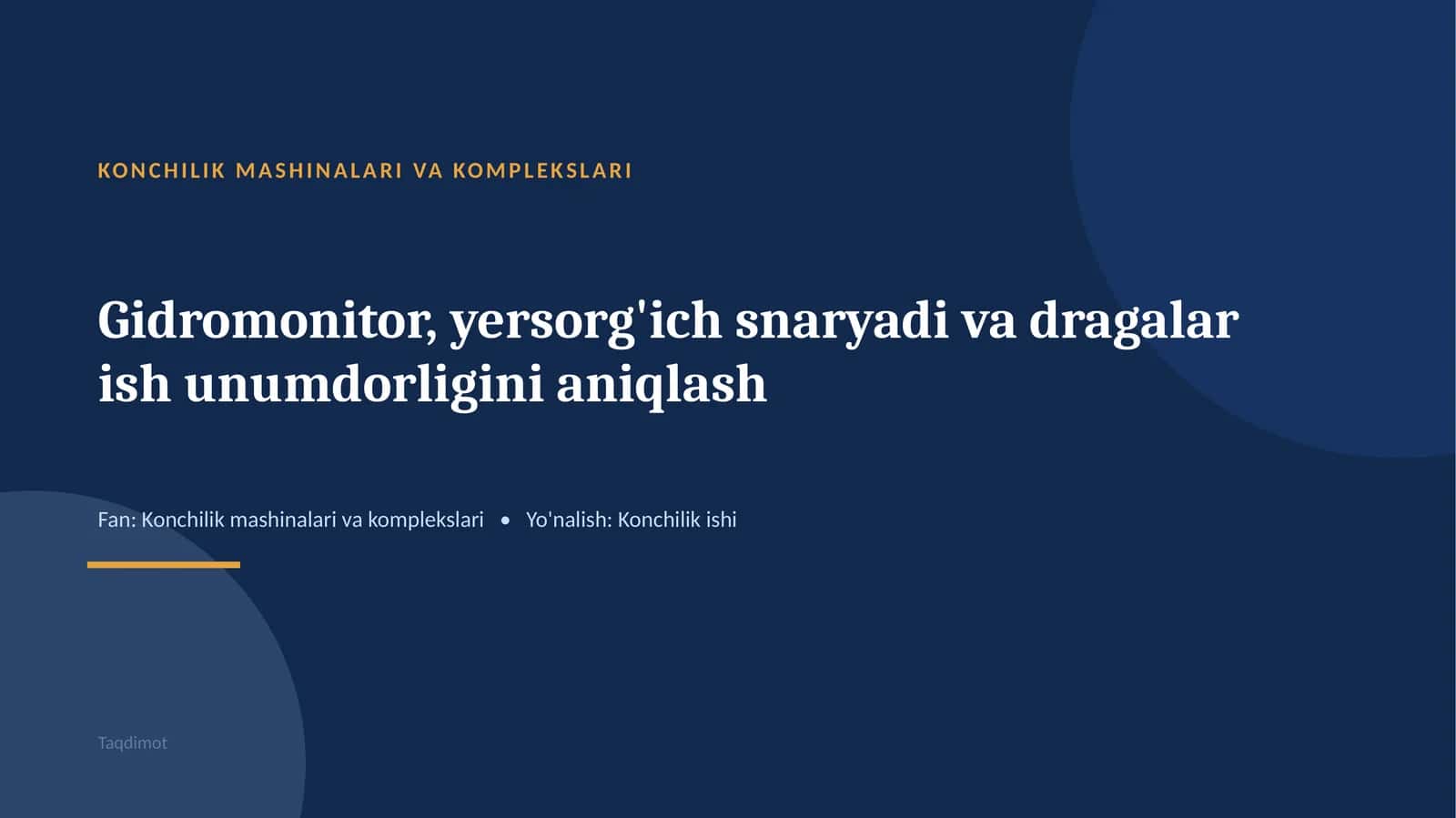KONCHILIK MASHINALARI VA KOMPLEKSLARI 1