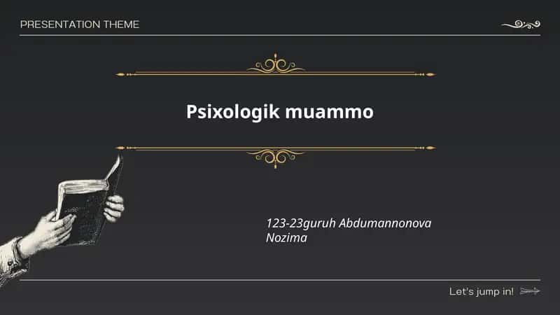 Psixologik muammo 1