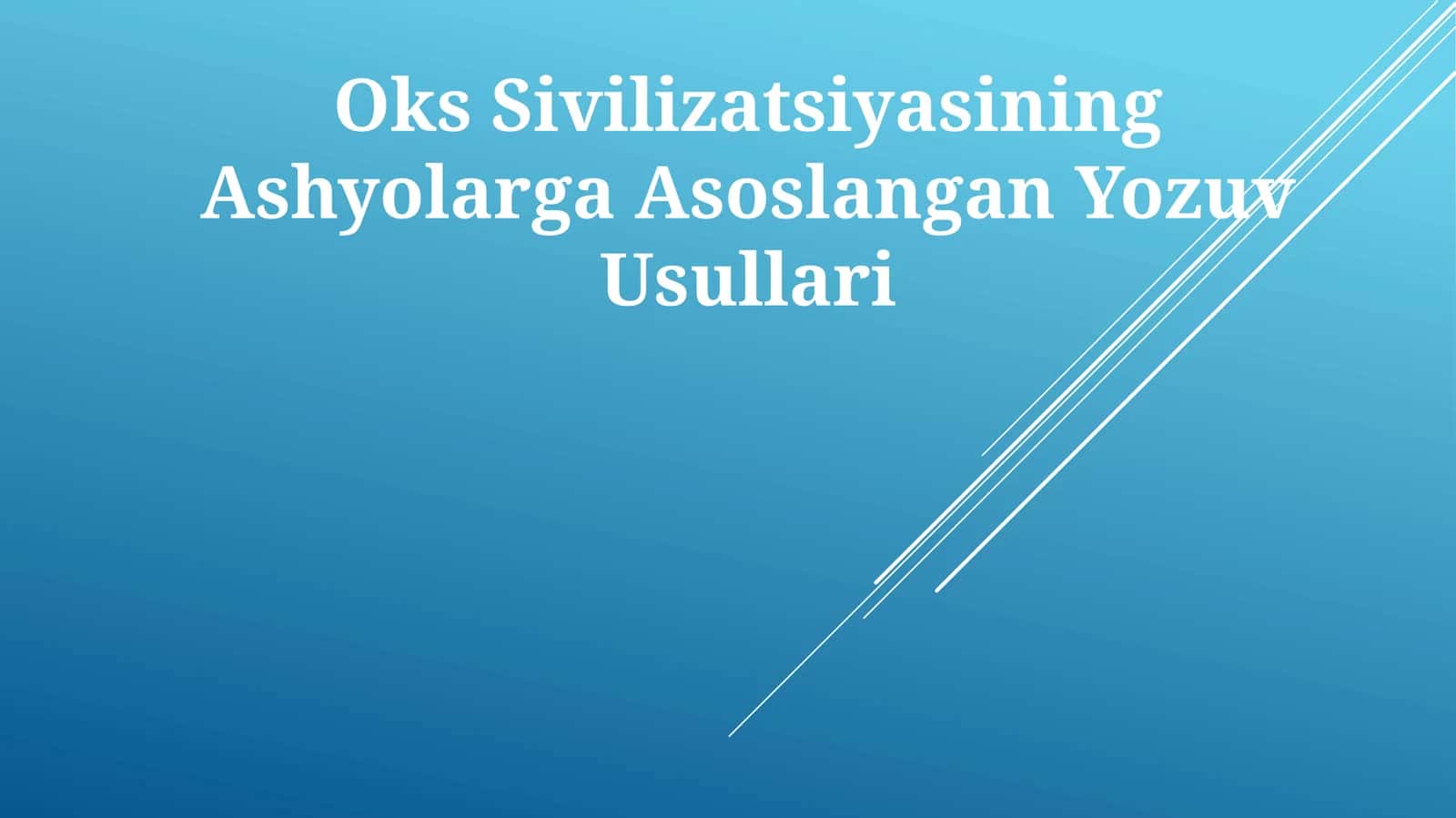 Oks Sivilizatsiyasining Ashyolarga Asoslangan Yozuv Usullari 1