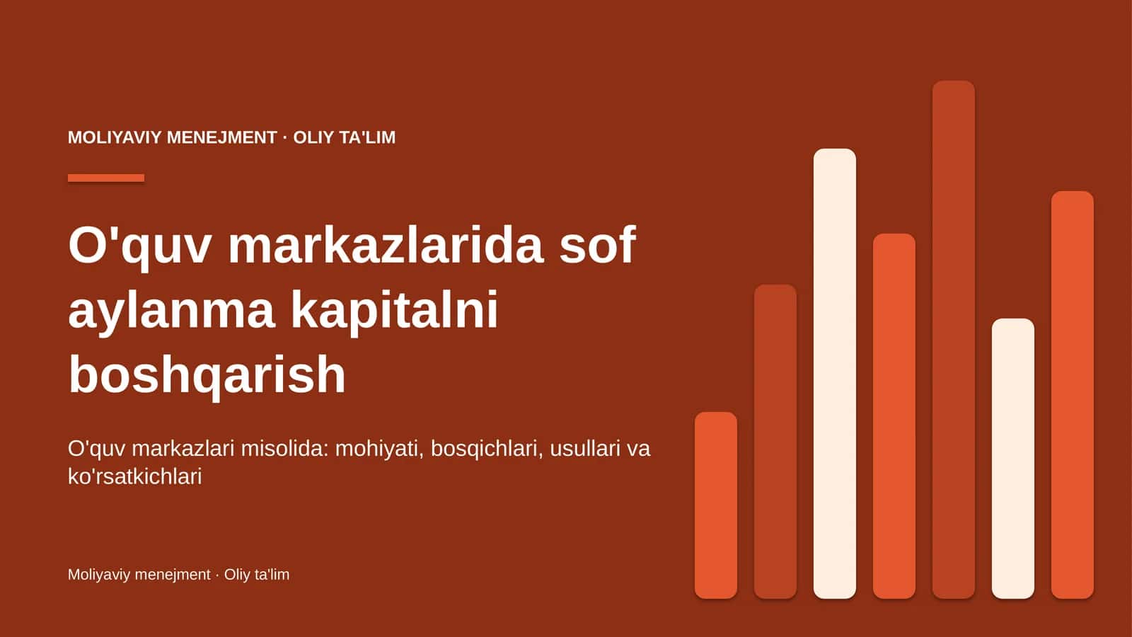 o'quv markazlarida sof aylanma kapitalni boshqarish 9072 1